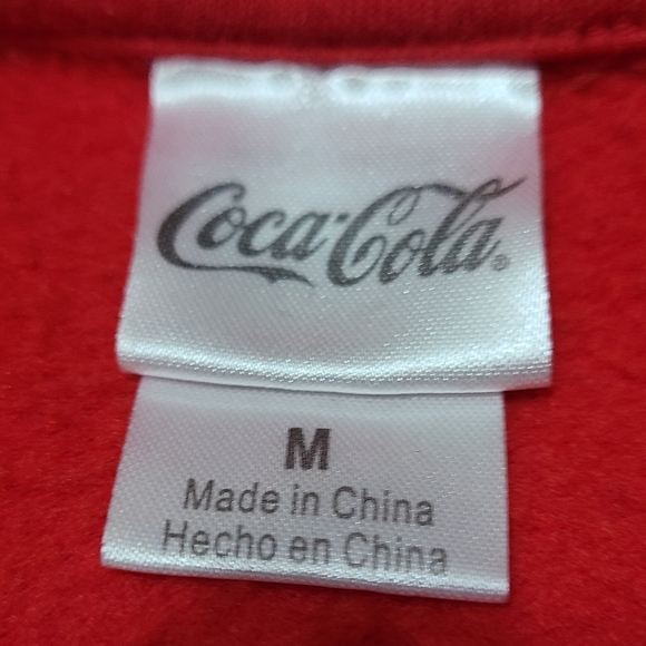 Coca-Cola Woman's Long Sleeve Crewneck Sweatshirt, Size: Medium Color: Red - Picture 15 of 16